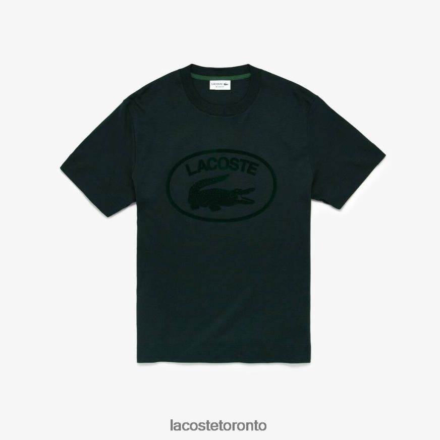 Clothing Lacoste Relaxed Fit Tone-On-Tone Branded Cotton T-Shirt Green Men Z60BPR134