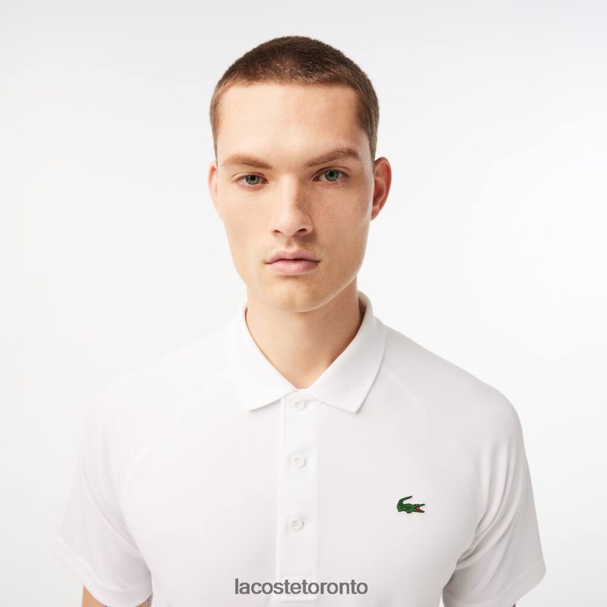 Clothing Lacoste SPORT Breathable Abrasion-Resistant Interlock Polo White Men Z60BPR164