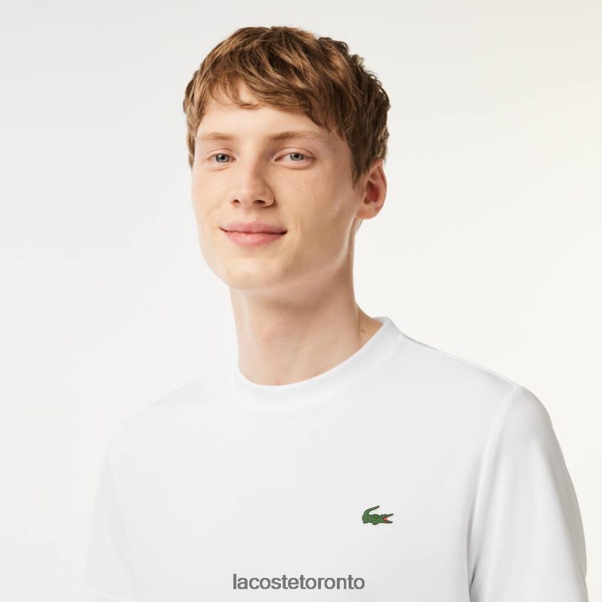 Clothing Lacoste SPORT Breathable Pique T-Shirt White Men Z60BPR671