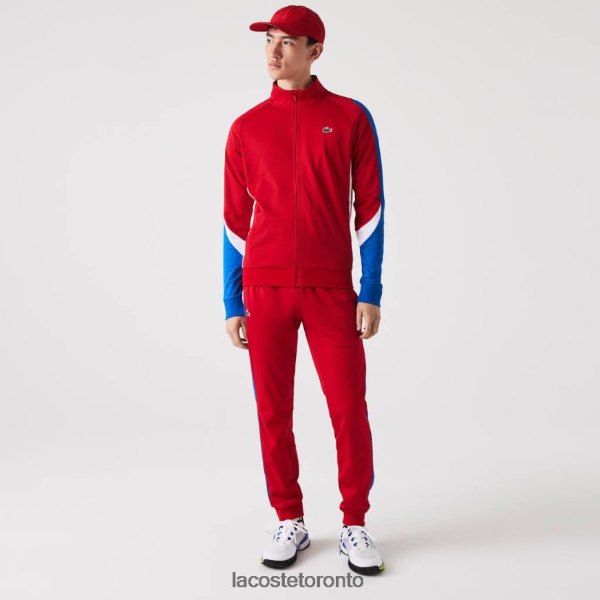 Clothing Lacoste SPORT Classic Fit Zip Tennis Sweatshirt Red/Blue/White Men Z60BPR977