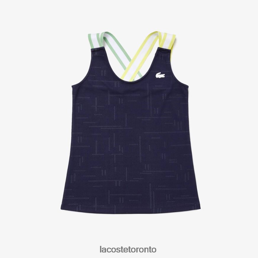 Clothing Lacoste SPORT Close-Fitting Tank Top Navy Blue/White Women Z60BPR2594