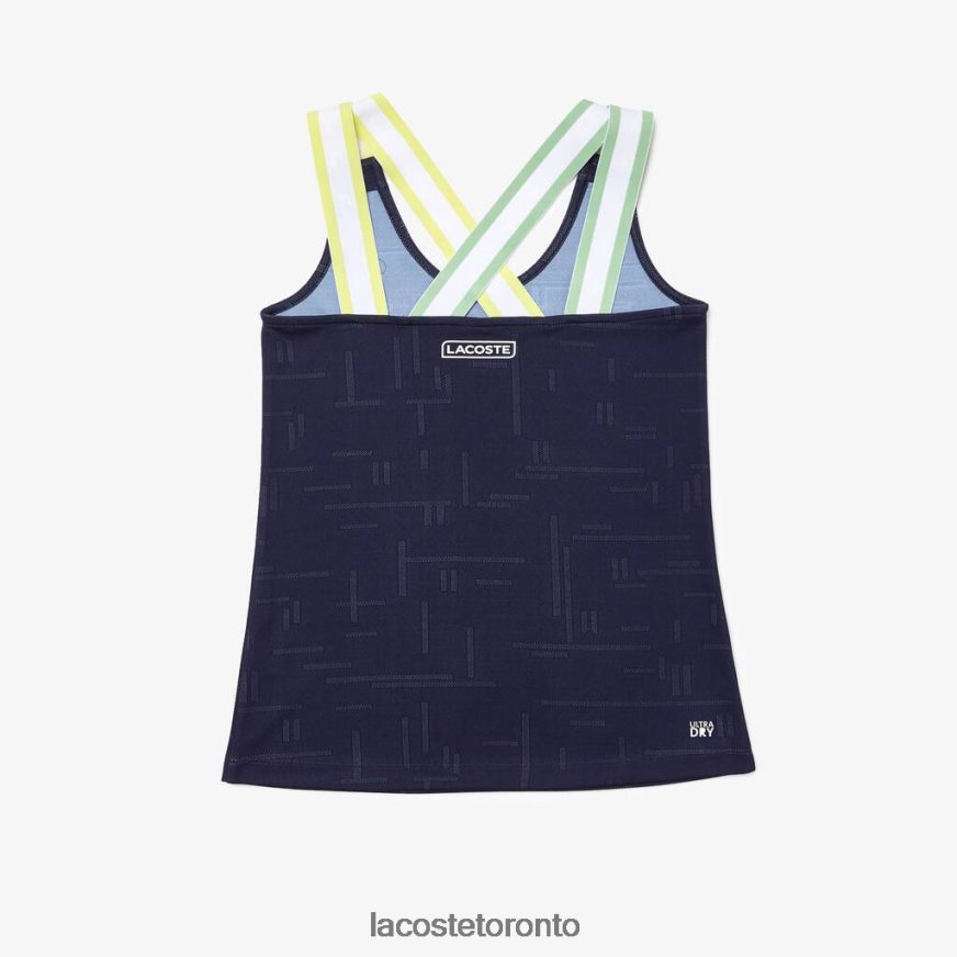 Clothing Lacoste SPORT Close-Fitting Tank Top Navy Blue/White Women Z60BPR2594