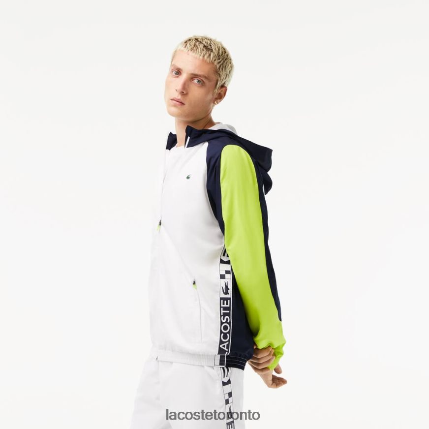 Clothing Lacoste SPORT Color-Block Tennis Jacket White/Navy Blue/Yellow Men Z60BPR1274