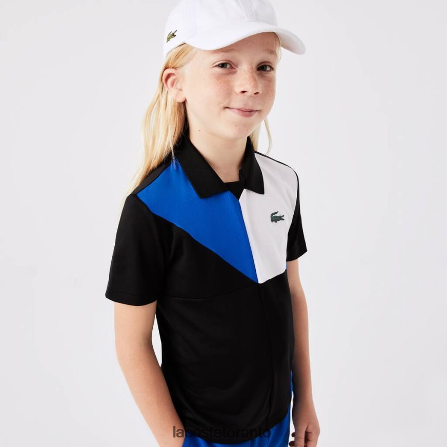 Clothing Lacoste SPORT Color-Block Tennis Polo Black/Blue/White Kids Z60BPR3150