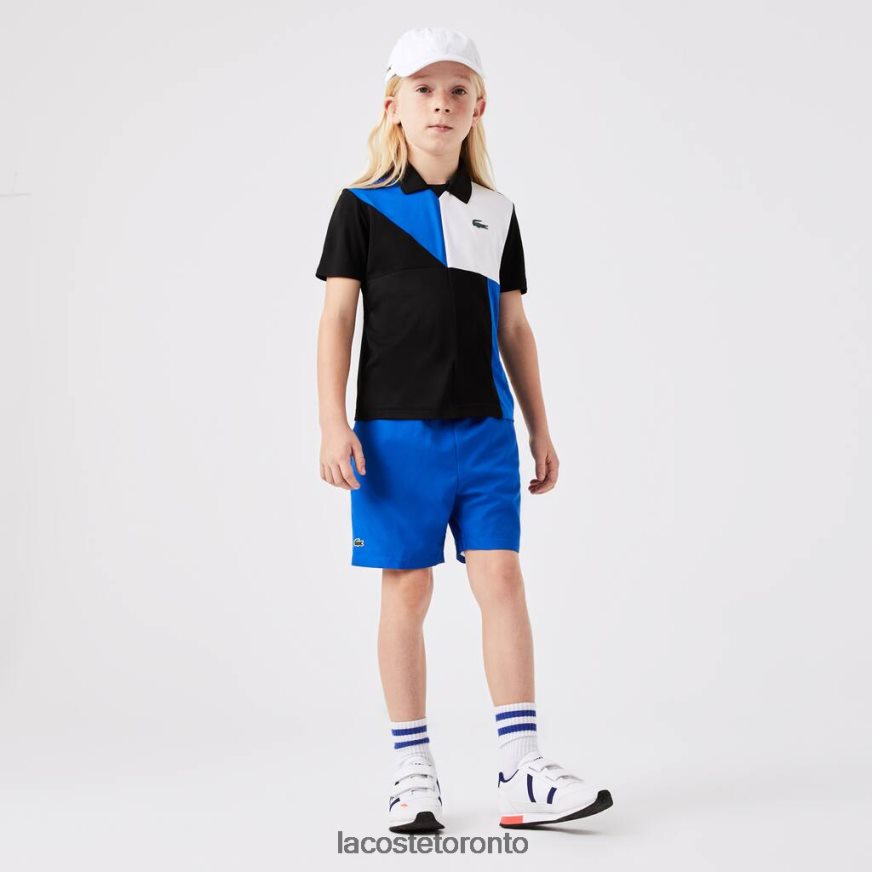 Clothing Lacoste SPORT Color-Block Tennis Polo Black/Blue/White Kids Z60BPR3150