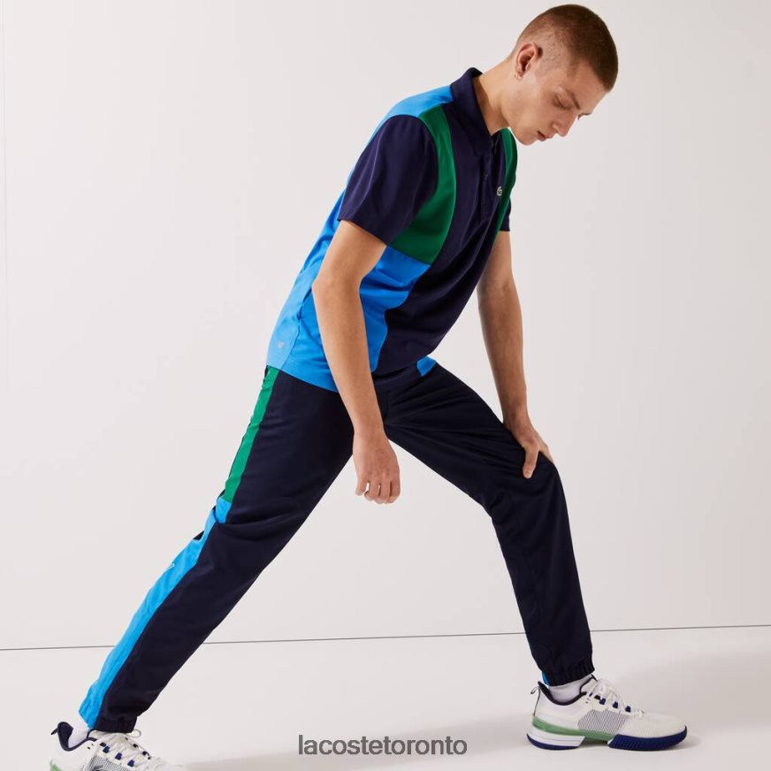 Clothing Lacoste SPORT Colorblock Bands Trackpants Navy Blue/Green/Blue/White Men Z60BPR1128