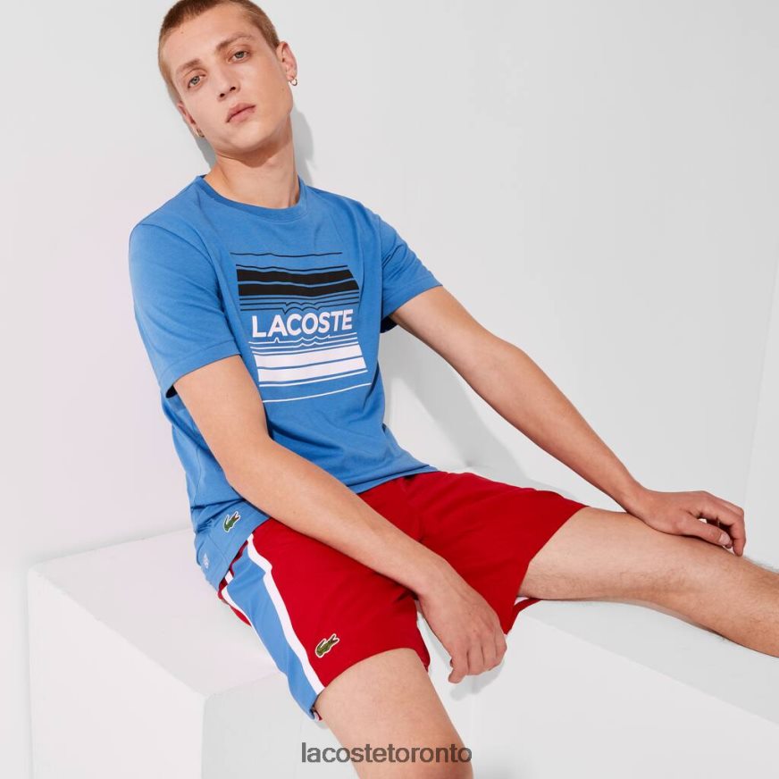 Clothing Lacoste SPORT Colorblock Panels Lightweight Shorts Red/Blue/White Men Z60BPR1366