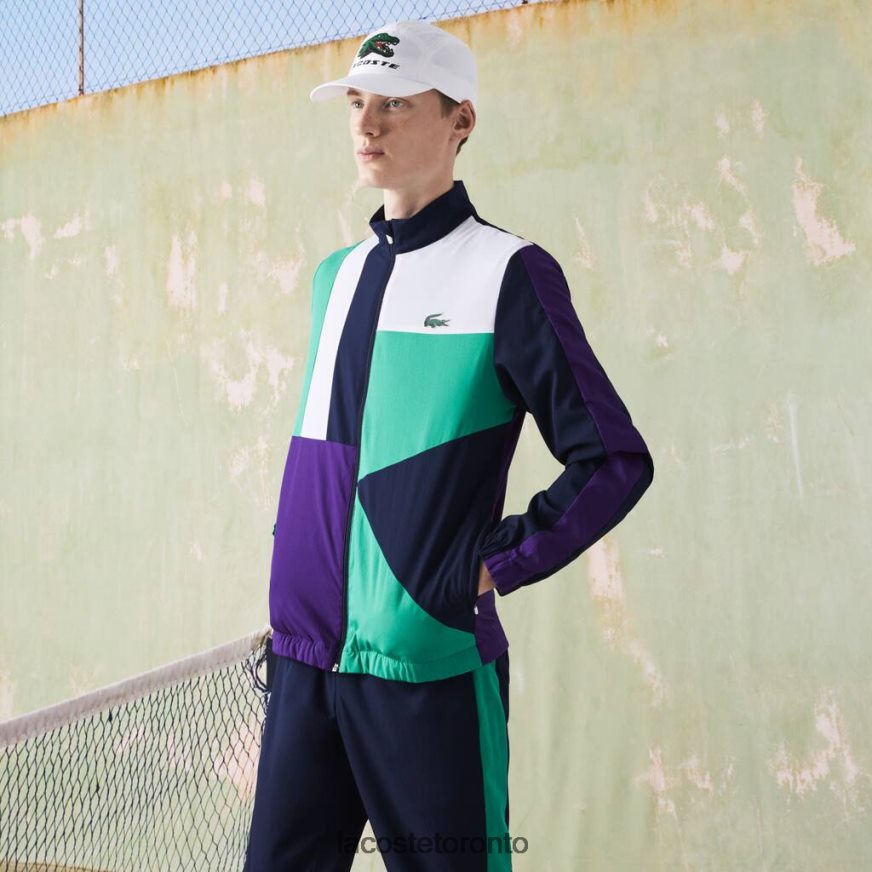 Clothing Lacoste SPORT Crocodile Print Tennis Tracksuit Navy Blue/Green/Purple/White Men Z60BPR1145