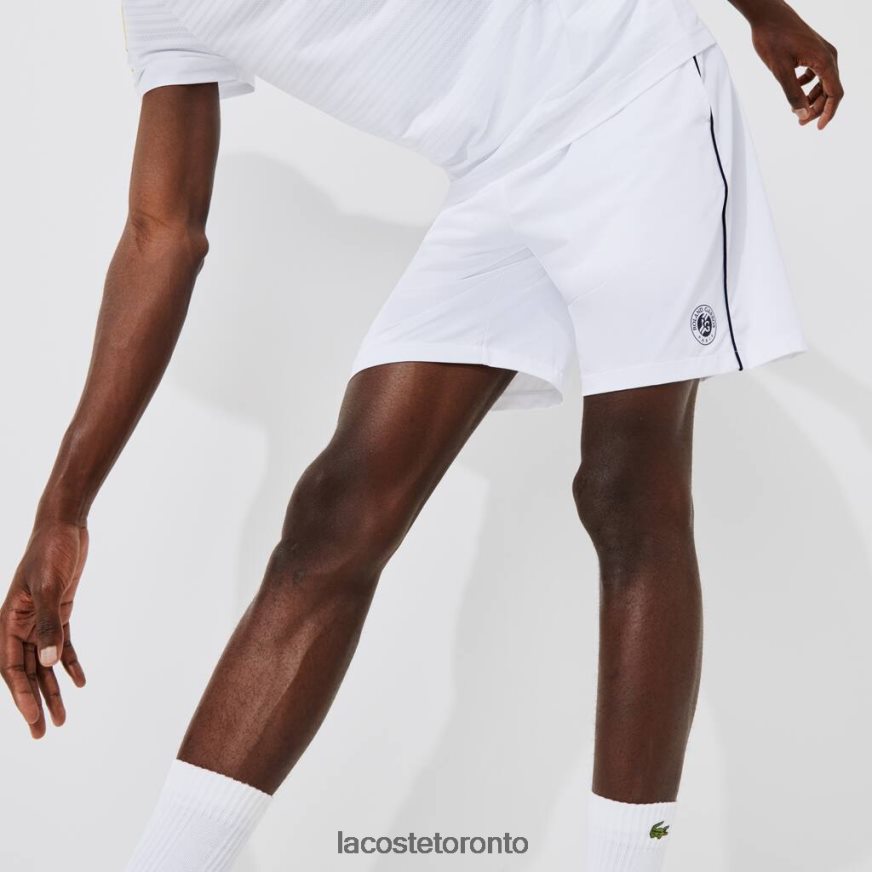 Clothing Lacoste SPORT French Open Edition Lightweight Stretch Shorts White/Navy Blue Men Z60BPR1547