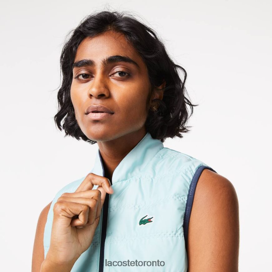 Clothing Lacoste SPORT Golf Reversible Vest Blue/Light Green Women Z60BPR2430