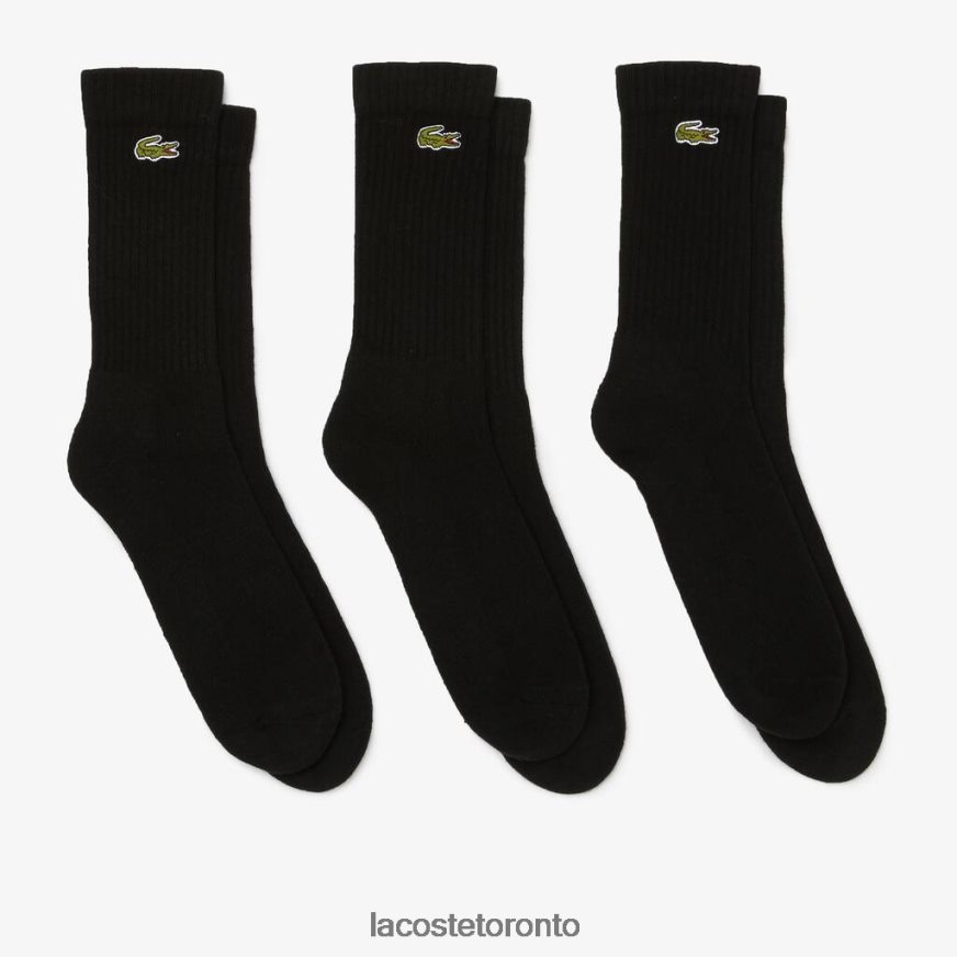 Clothing Lacoste SPORT High-Cut Socks 3-Pack Black Men Z60BPR537