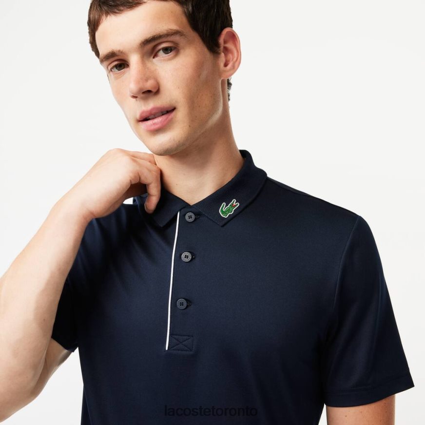 Clothing Lacoste SPORT Jersey Golf Polo Shirt Navy Blue/White Men Z60BPR596