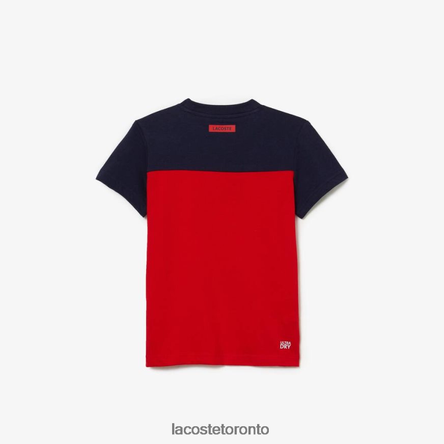 Clothing Lacoste SPORT Jersey T-Shirt Navy Blue/Red Kids Z60BPR3148