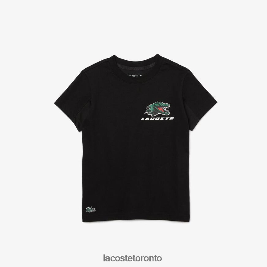 Clothing Lacoste SPORT Jersey Tennis T-Shirt Black Kids Z60BPR3170