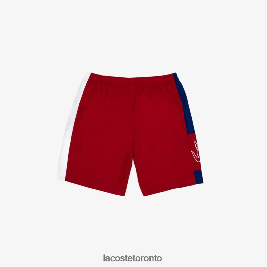 Clothing Lacoste SPORT Light Colorblock Shorts Red/White/Blue/White Men Z60BPR1625