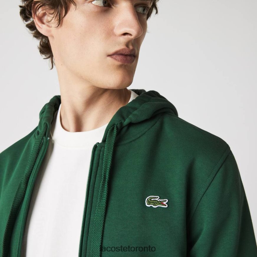 Clothing Lacoste SPORT Lightweight Bi-material Hoodie Green Men Z60BPR1163