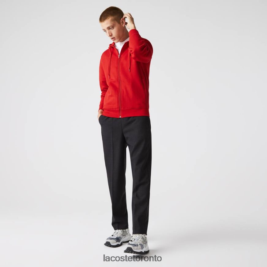 Clothing Lacoste SPORT Lightweight Bi-material Hoodie Red Men Z60BPR963