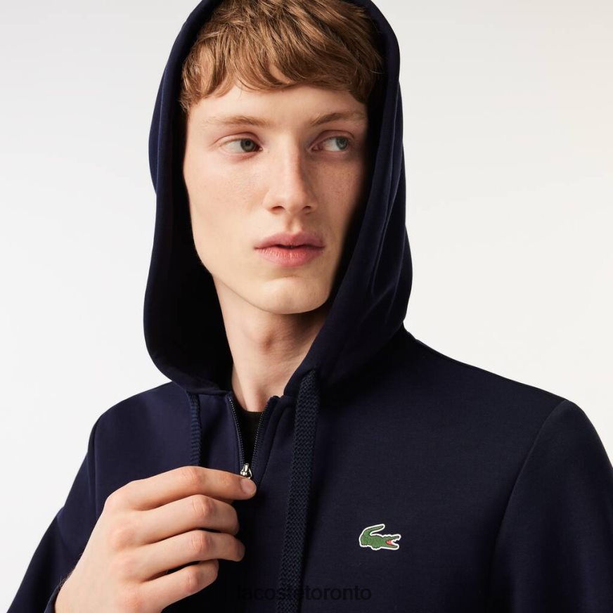 Clothing Lacoste SPORT Mesh Panels Hoodie Navy Blue Men Z60BPR1019