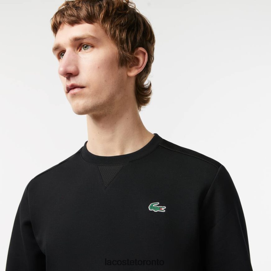 Clothing Lacoste SPORT Mesh Panels Sweatshirt Black Men Z60BPR1063