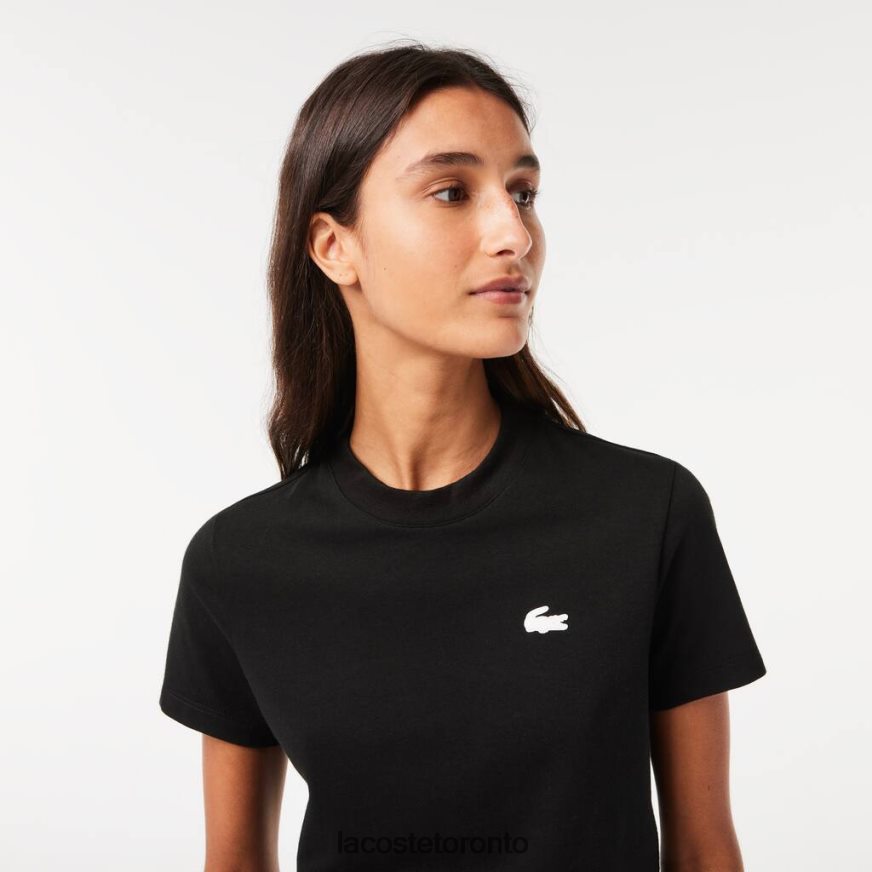 Clothing Lacoste SPORT Organic Cotton Jersey T-Shirt Black Women Z60BPR2542