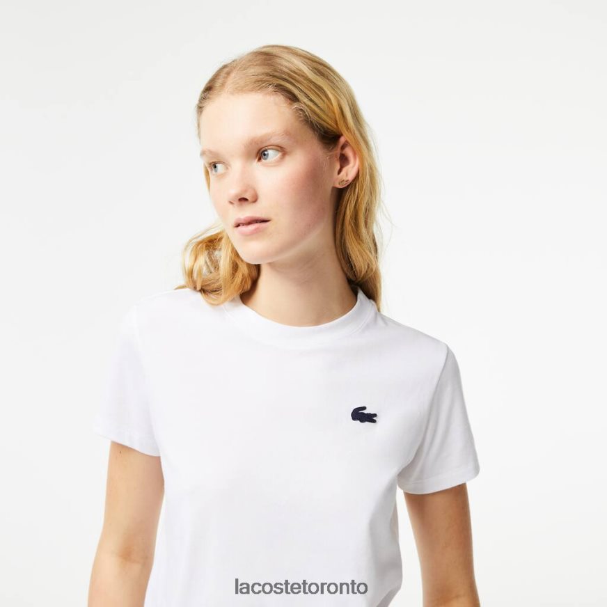 Clothing Lacoste SPORT Organic Cotton Jersey T-Shirt White Women Z60BPR2543