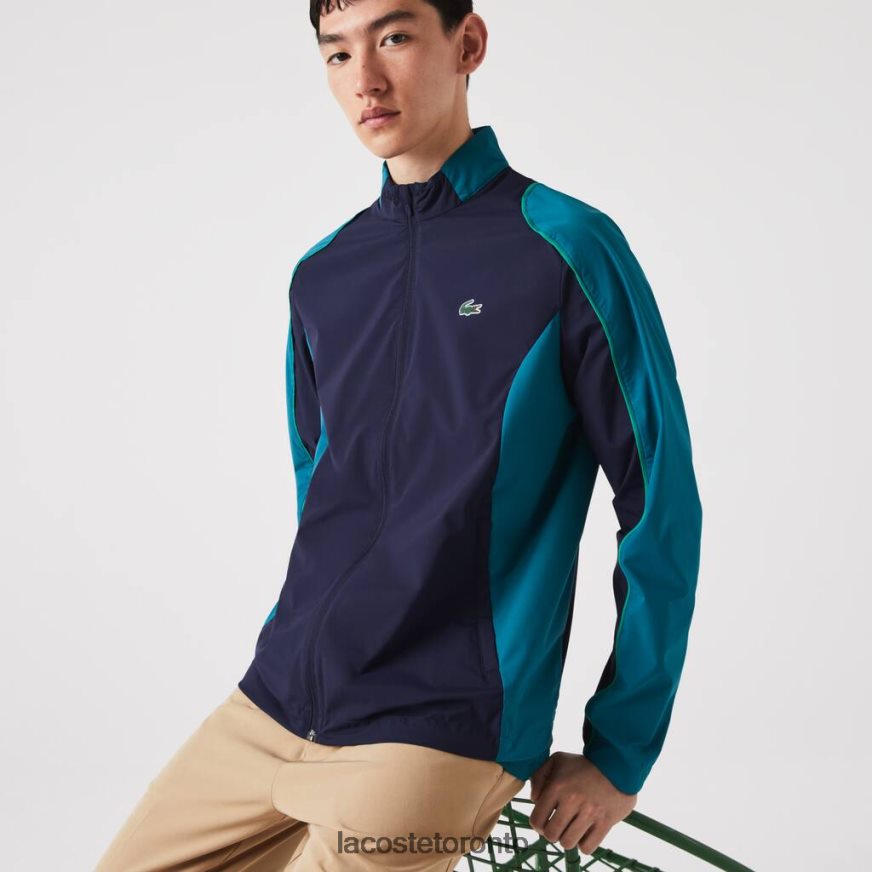 Clothing Lacoste SPORT Packable Golf Jacket Navy Blue/Green Men Z60BPR1277