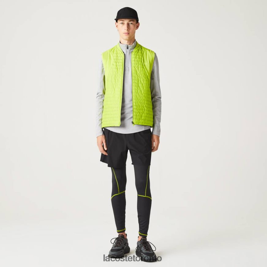 Clothing Lacoste SPORT Padded Reversible Vest Yellow/Black Men Z60BPR385