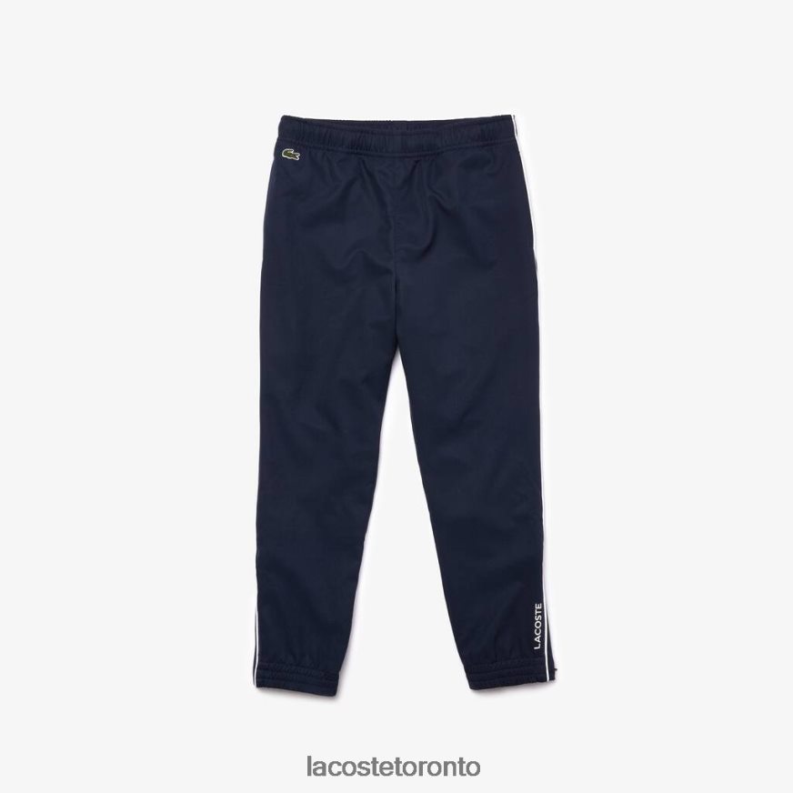 Clothing Lacoste SPORT Piped Lightweight Trackpants Navy Blue/White Kids Z60BPR3211