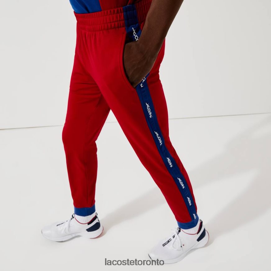 Clothing Lacoste SPORT Pique Jogging Pants Red/Blue/White Men Z60BPR1142