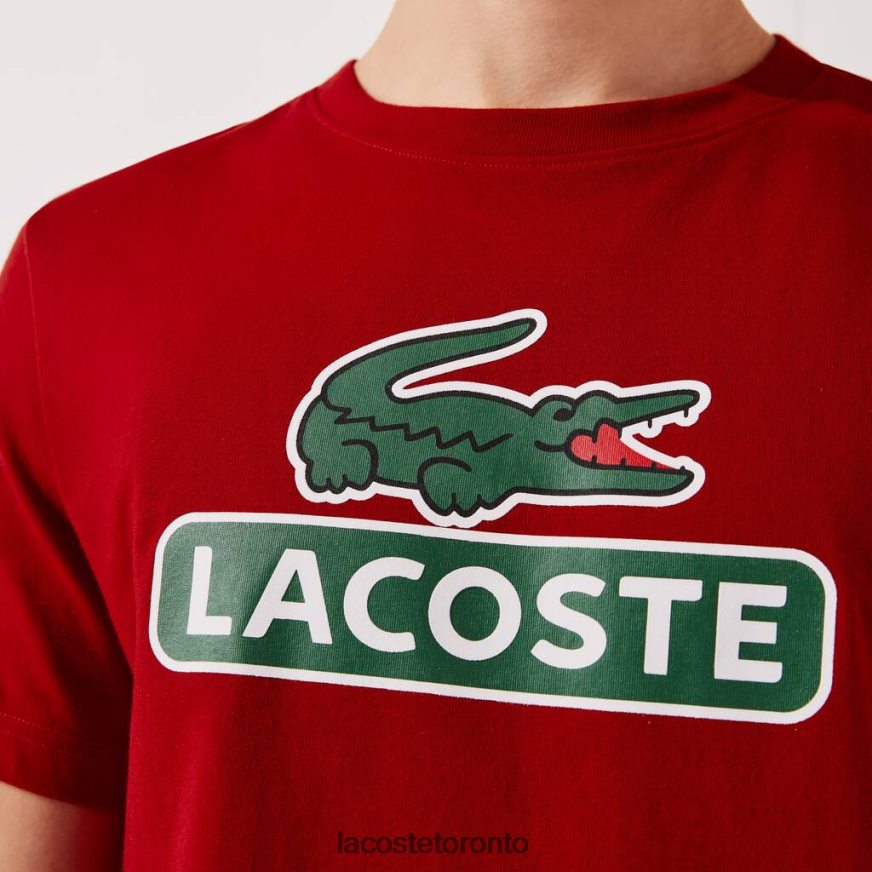 Clothing Lacoste SPORT Print Logo Breathable T-shirt Red Men Z60BPR930