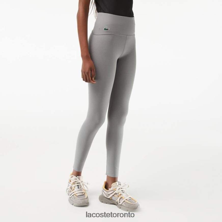 Clothing Lacoste SPORT Recycled Polyester Sculpting Leggings Grey Chine Women Z60BPR2400