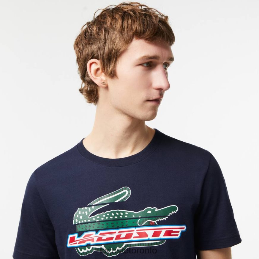 Clothing Lacoste SPORT Regular Fit Organic Cotton T-Shirt Navy Blue Men Z60BPR142