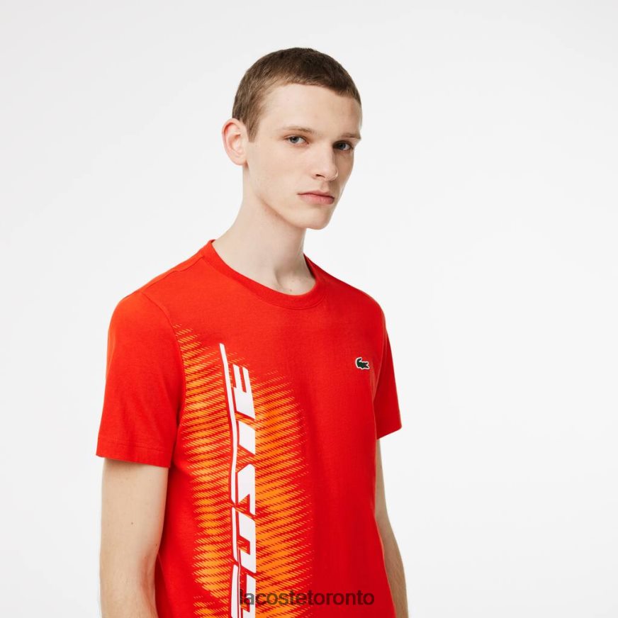 Clothing Lacoste SPORT Regular Fit T-Shirt with Contrast Branding Red Men Z60BPR222