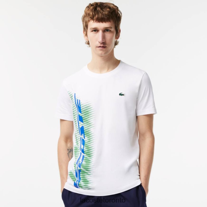 Clothing Lacoste SPORT Regular Fit T-Shirt with Contrast Branding White Men Z60BPR91