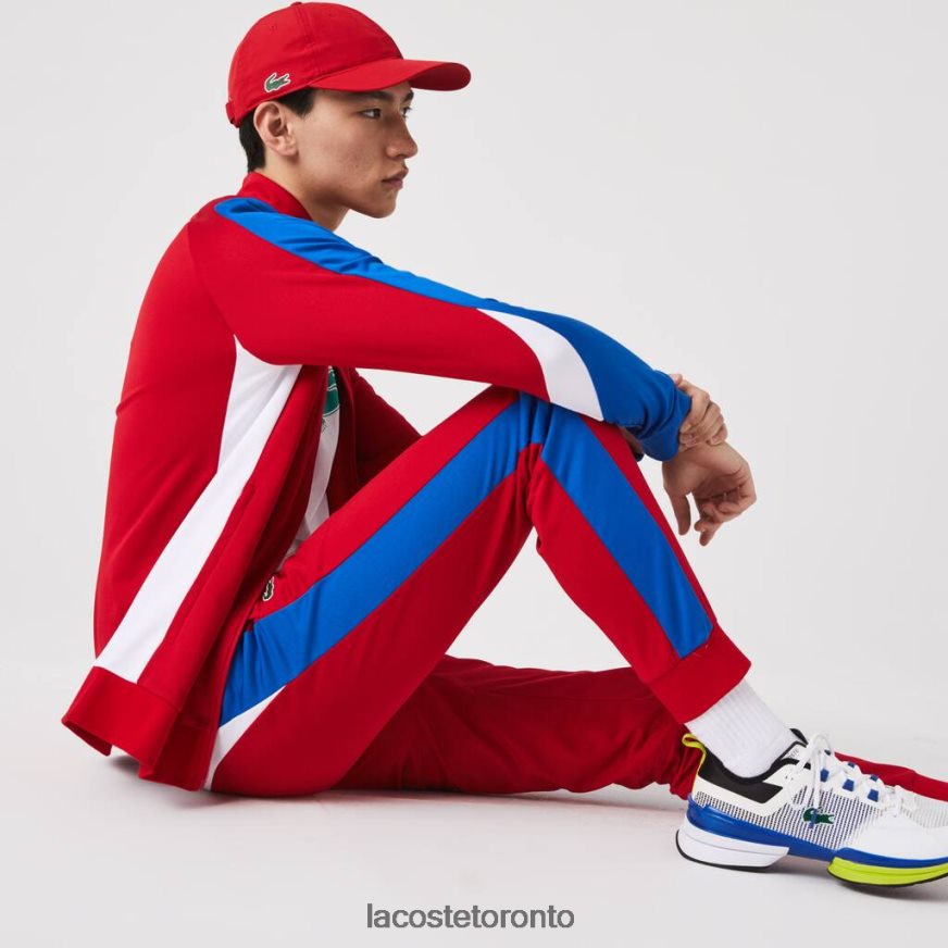 Clothing Lacoste SPORT Run-Resistant Tennis Trackpants Red/Blue/White Men Z60BPR992