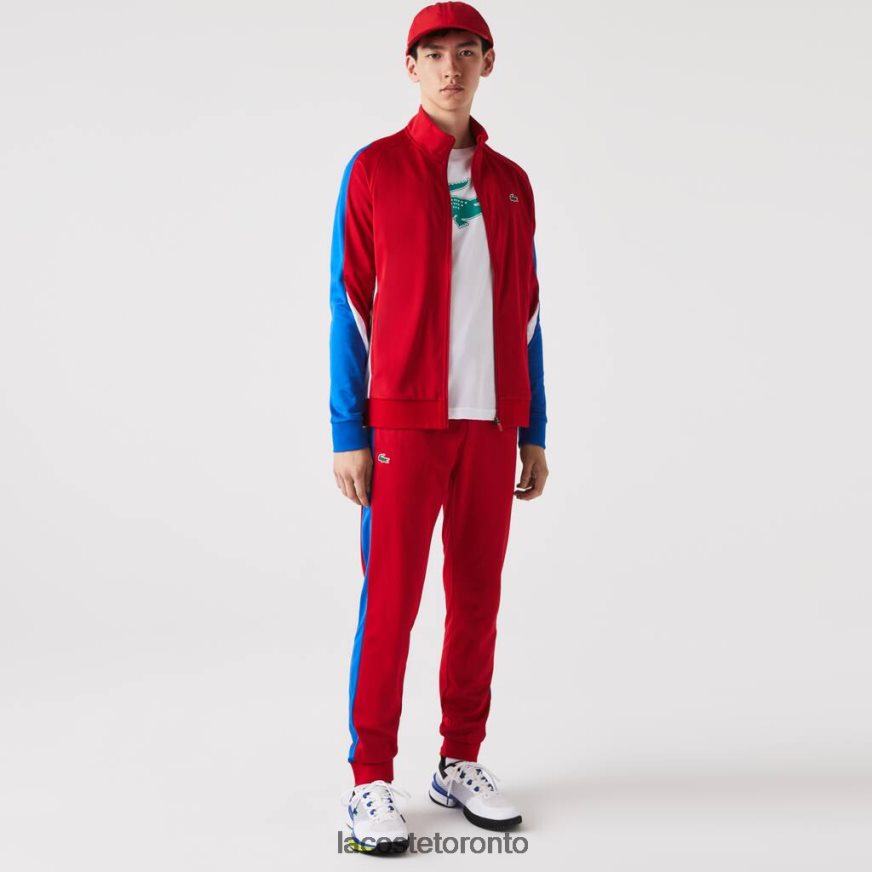 Clothing Lacoste SPORT Run-Resistant Tennis Trackpants Red/Blue/White Men Z60BPR992