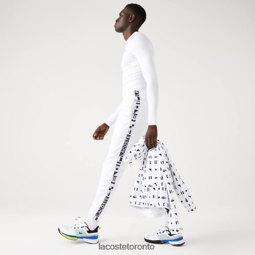 Clothing Lacoste SPORT Side Prints Tennis Trackpants White Men Z60BPR1088