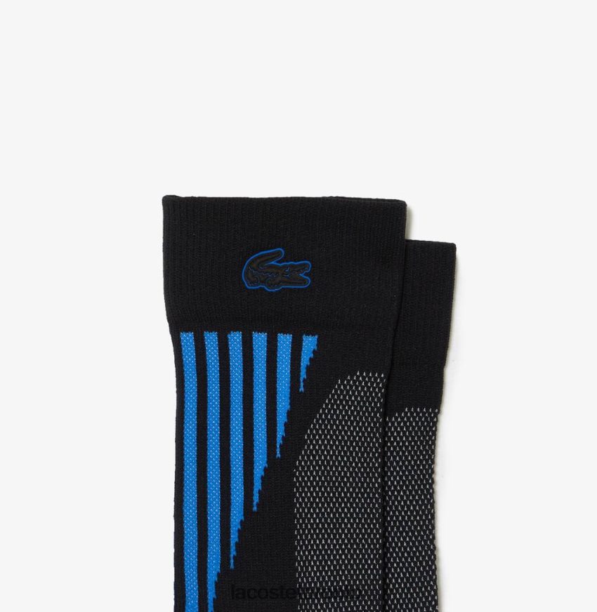 Clothing Lacoste SPORT Socks Black/Blue/Grey Chine Unisex Z60BPR1668