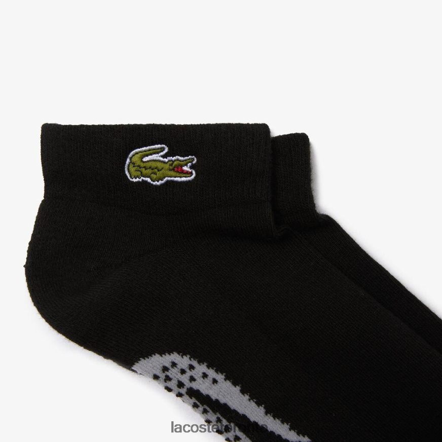 Clothing Lacoste SPORT Stretch Cotton Low-Cut Socks Black/Grey Chine Unisex Z60BPR1679