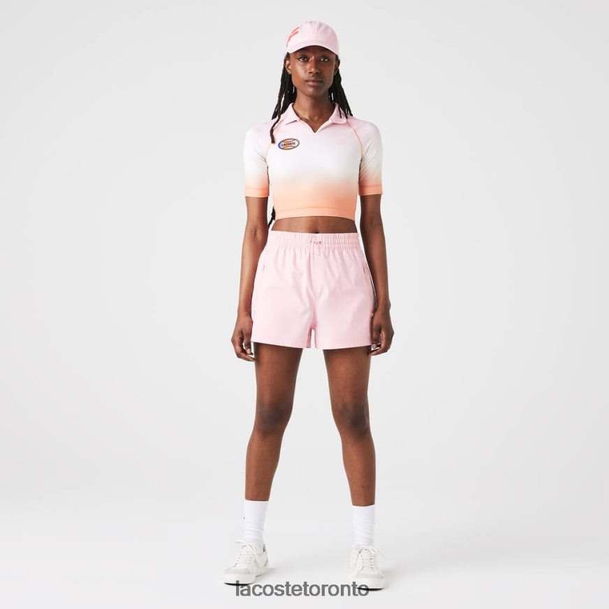 Clothing Lacoste SPORT Summer Pack Short Gradient And Stretch Polo Pink/White/Orange Women Z60BPR2499