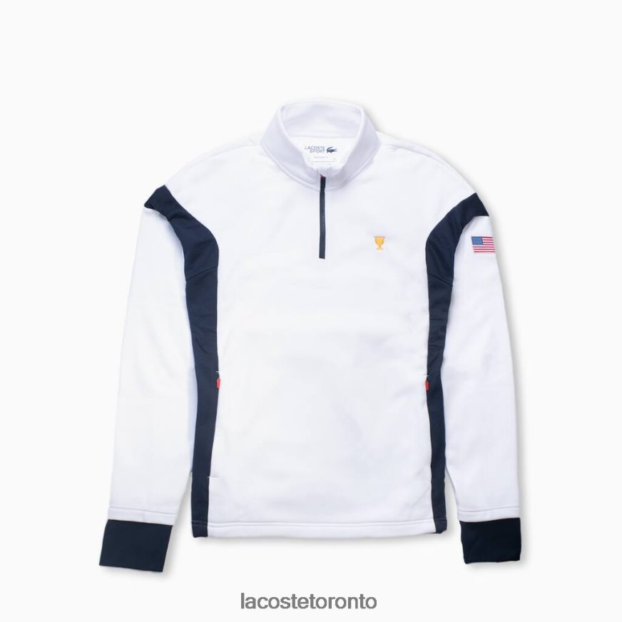 Clothing Lacoste SPORT Sweatshirt White/Navy Blue Men Z60BPR369