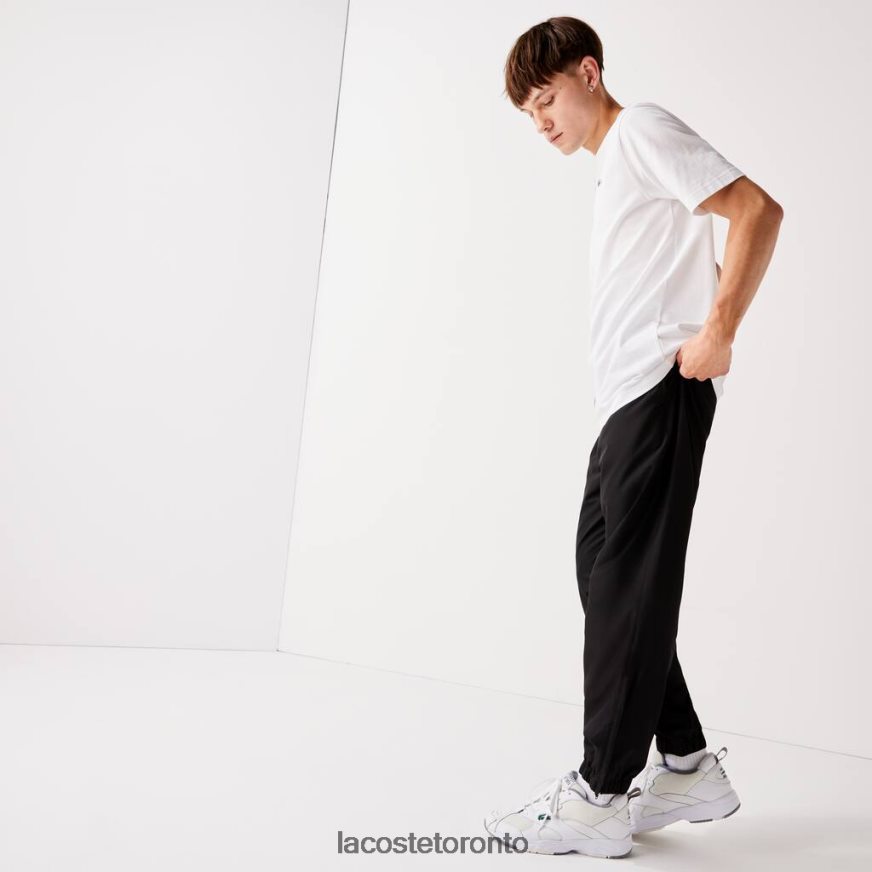 Clothing Lacoste SPORT Tennis Diamond Weave Taffeta Trackpants Black Men Z60BPR1113