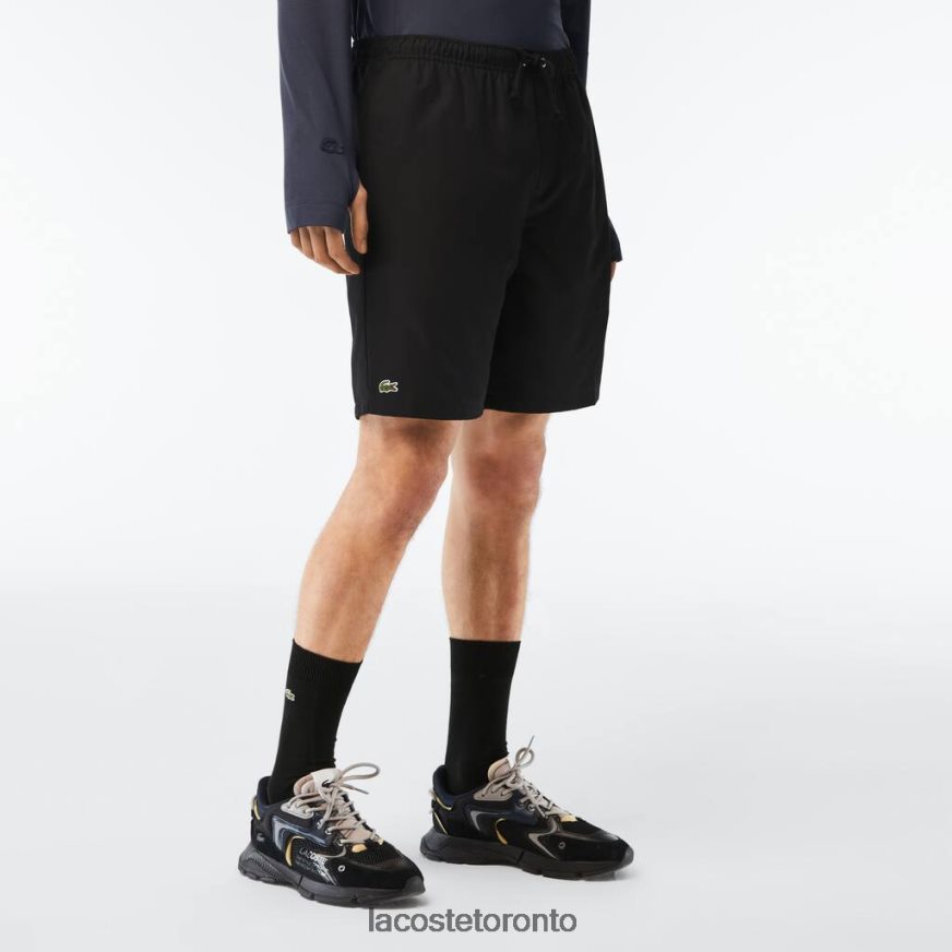 Clothing Lacoste SPORT Tennis Solid Diamond Weave Shorts Black Men Z60BPR1443