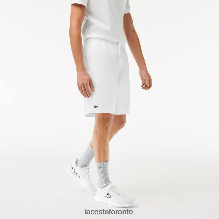 Clothing Lacoste SPORT Tennis Solid Diamond Weave Shorts White Men Z60BPR1442