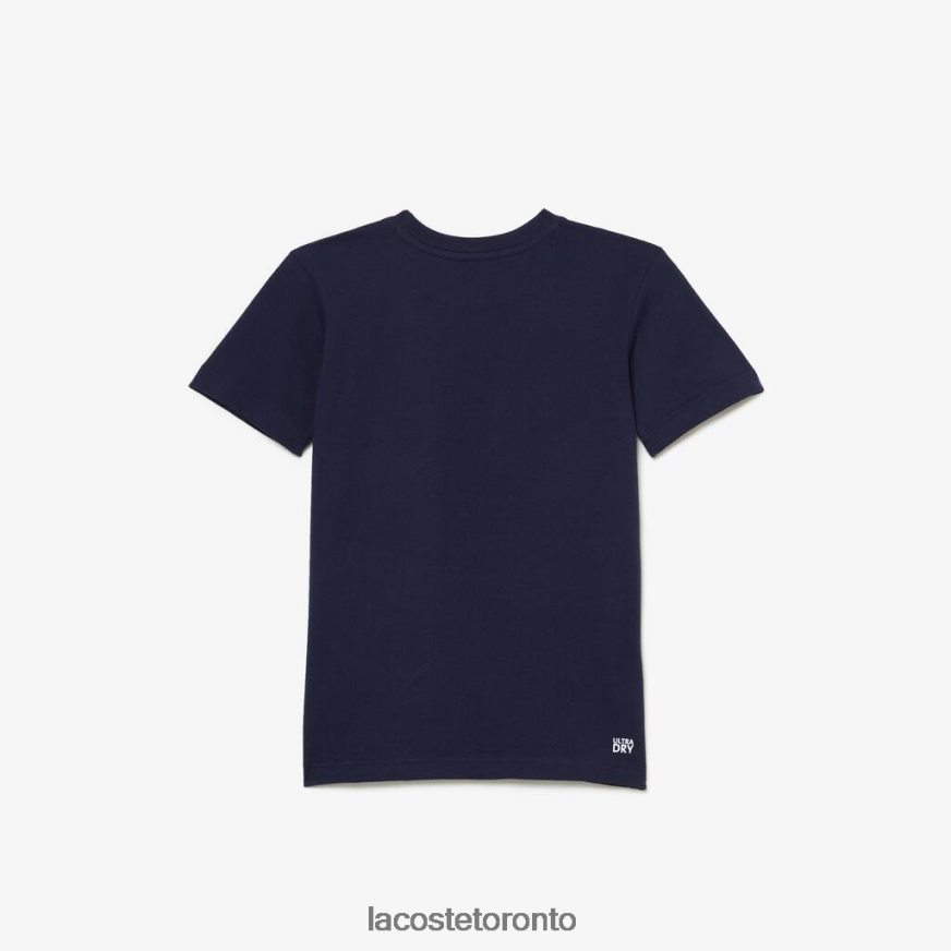 Clothing Lacoste SPORT Tennis Technical Jersey Oversized Croc T-Shirt Navy Blue/Blue Kids Z60BPR3023