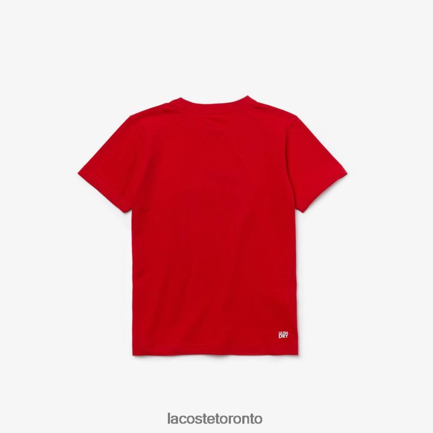 Clothing Lacoste SPORT Tennis Technical Jersey Oversized Croc T-Shirt Red/White Kids Z60BPR3021