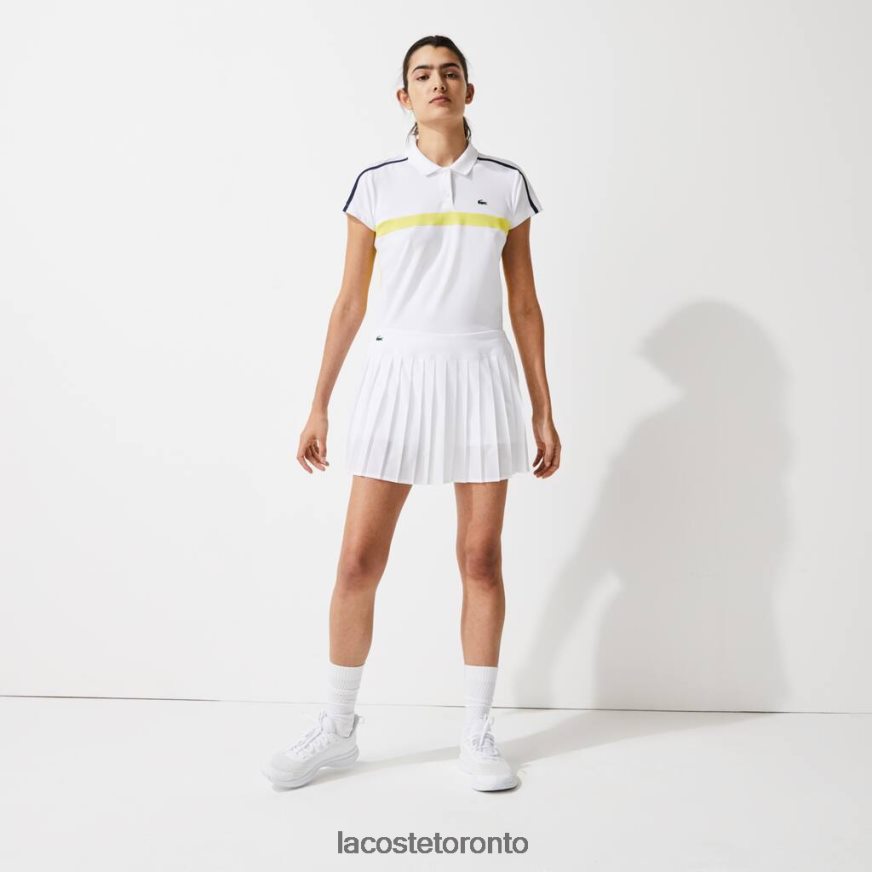 Clothing Lacoste SPORT Tennis Technical Mesh Pleated Skirt White Women Z60BPR2612