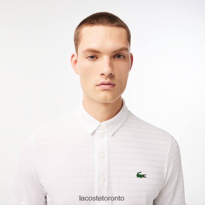 Clothing Lacoste SPORT Textured Breathable Golf Polo White Men Z60BPR69