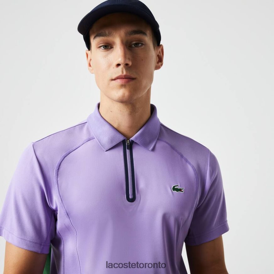 Clothing Lacoste SPORT Thermo-Regulating Ultra-Dry Pique Tennis Polo Purple/Navy Blue Men Z60BPR869