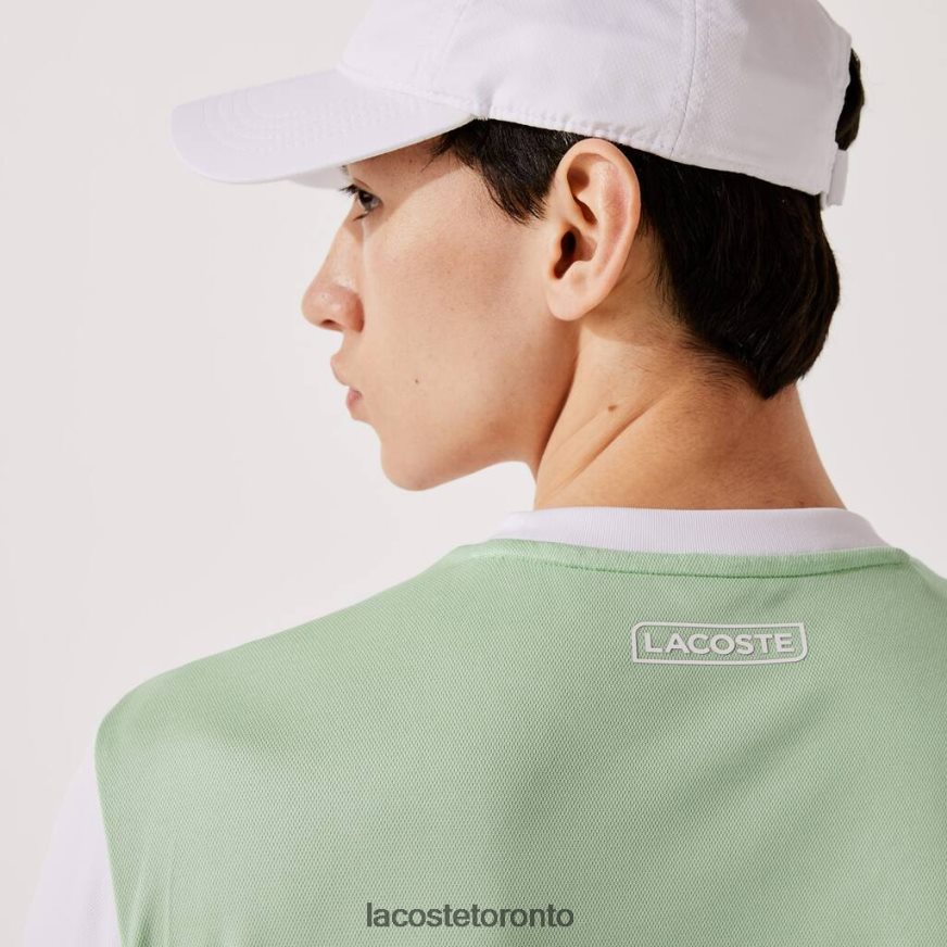 Clothing Lacoste SPORT Tricolor Breathable Light Pique T-shirt White/Green/Blue/Navy Blue Men Z60BPR908